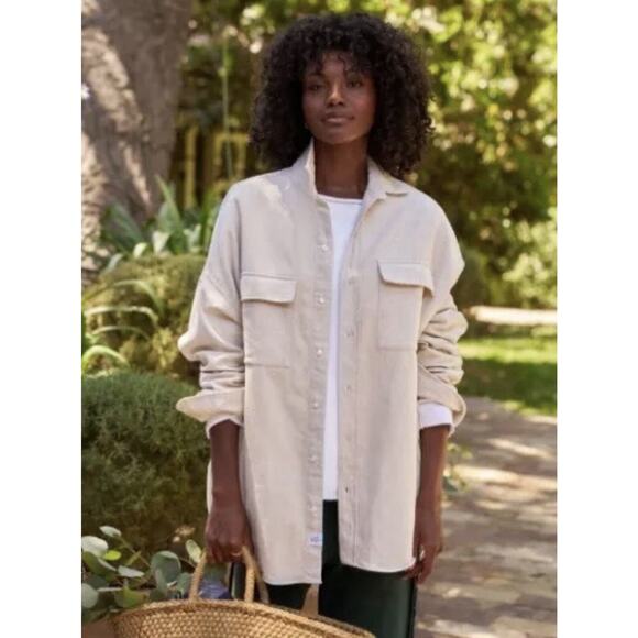 Frank & Eileen Mcloghlin Oversized Italian Brushed Canvas Shirt M/L - Picture 1 of 8